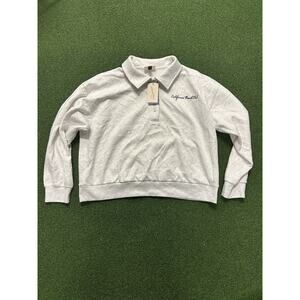 Universal Thread Women’s Fleeces Polo Sweatshirt In Gray With California Beach